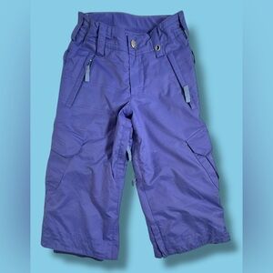 BURTON GIRLS ELITE CARGO SNOW PANTS XS (3/4) Purple DRYRIDE SKI elsa
